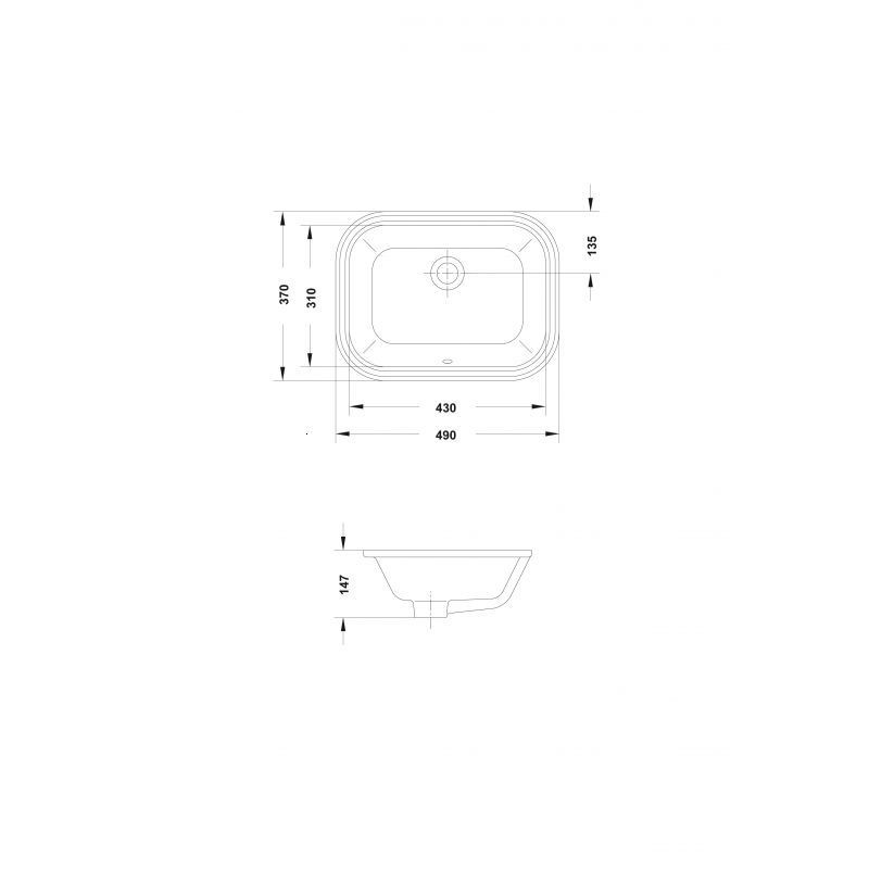 LAVOAR FLEX 49X37 CM MONTAJ SUB BLAT
